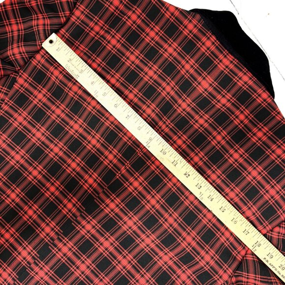 Rare 70’s Formal Tux Jacket Lord West Red Blk Plaid Vintage 46L - Picture 11 of 16